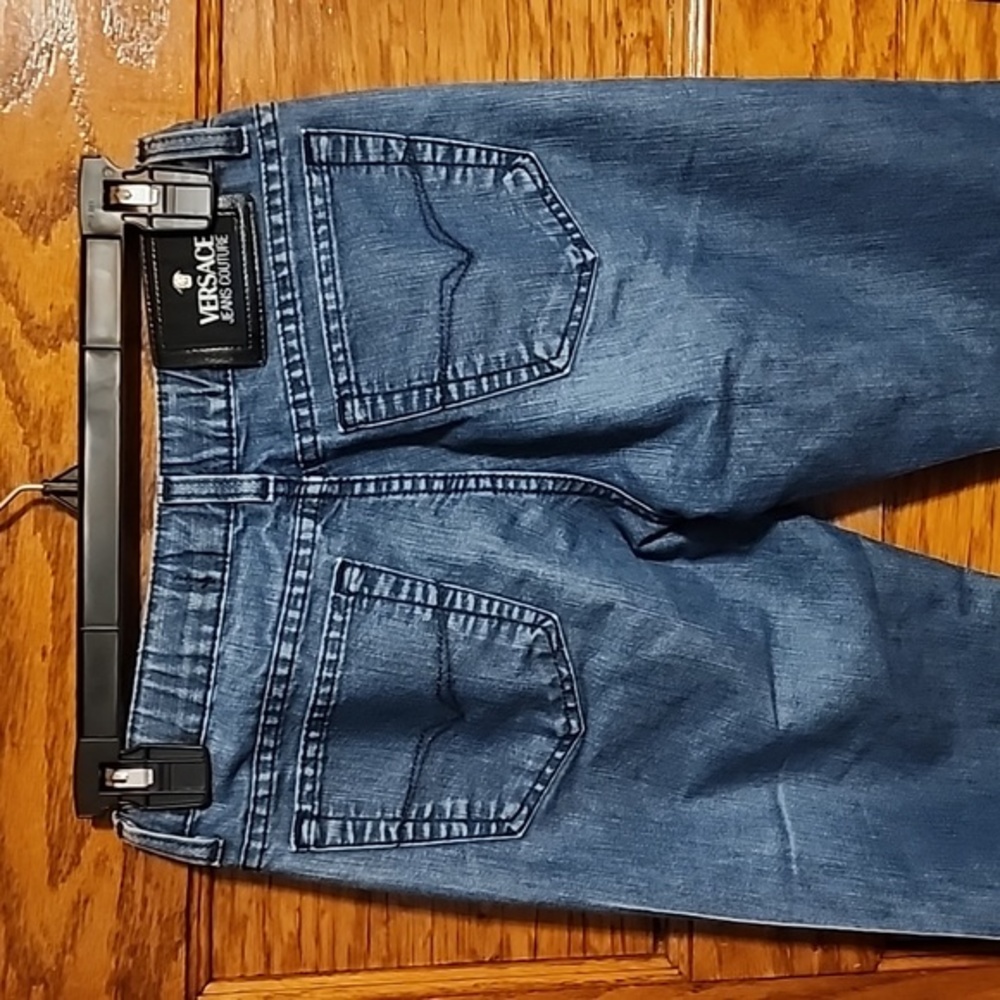 Versace Blue Straight Leg Jeans - Picture 4 of 15